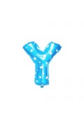 Alphabet Blue Stars Foil Balloon